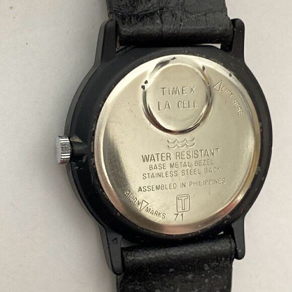 Timex T69 Women's Analog Leather Band Water Resistant Black Wristwatch - Picture 9 of 11